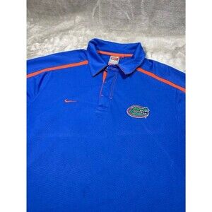Nike Team Florida Gators Polo Shirt Men Large Vintage Football College Embroider